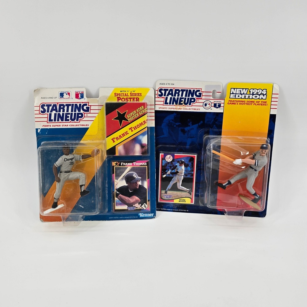 Kenner Starting Lineup MLB Frank Thomas 1992 Wade Boggs 1994 Figures New‎